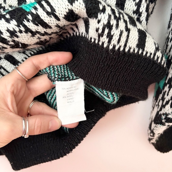Vintage esprit wool blend geometric sweater - Picture 6 of 7